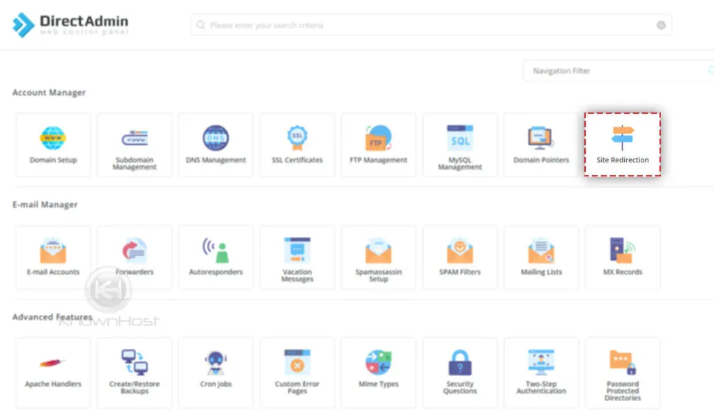 directadmin and travel websites showcasing destinations and services