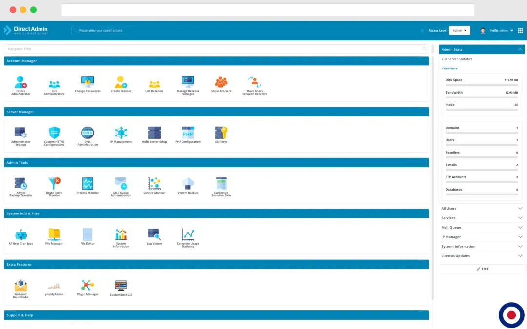 Navigating the DirectAdmin Interface: A User-Friendly Overview